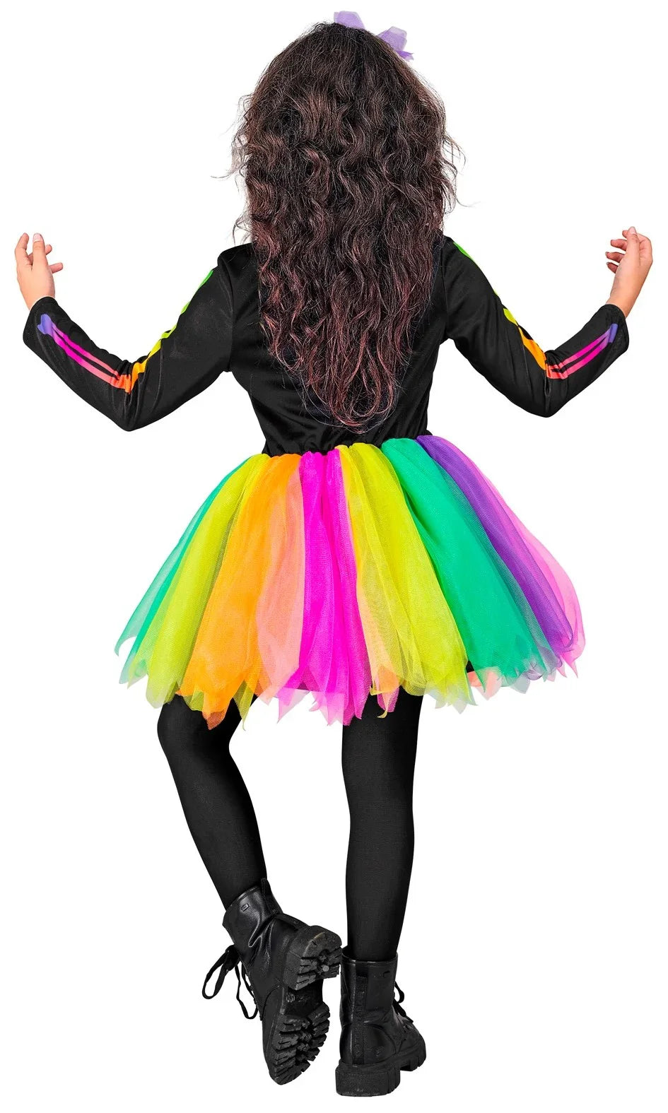 Disfraz de Esqueleto Arcoirís con Tutú para Niña Esqueletos Widmann